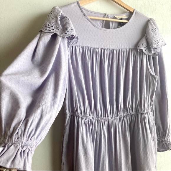NWT Universal Thread Women’s Lavender/Purple Tiered Eyelet Ruffle Dress - Sz M - Picture 6 of 11
